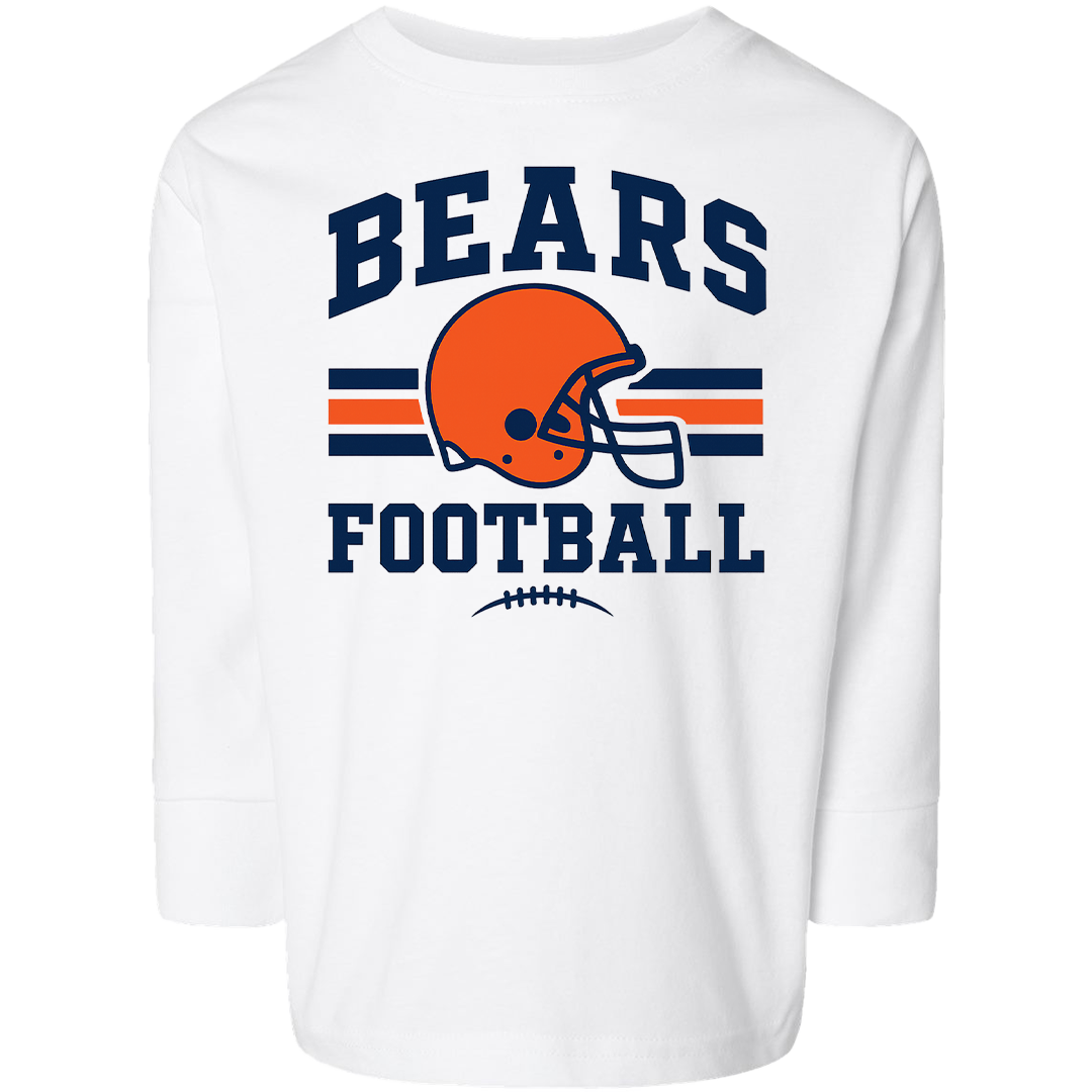 Bears Football Kids Long Sleeve Tee