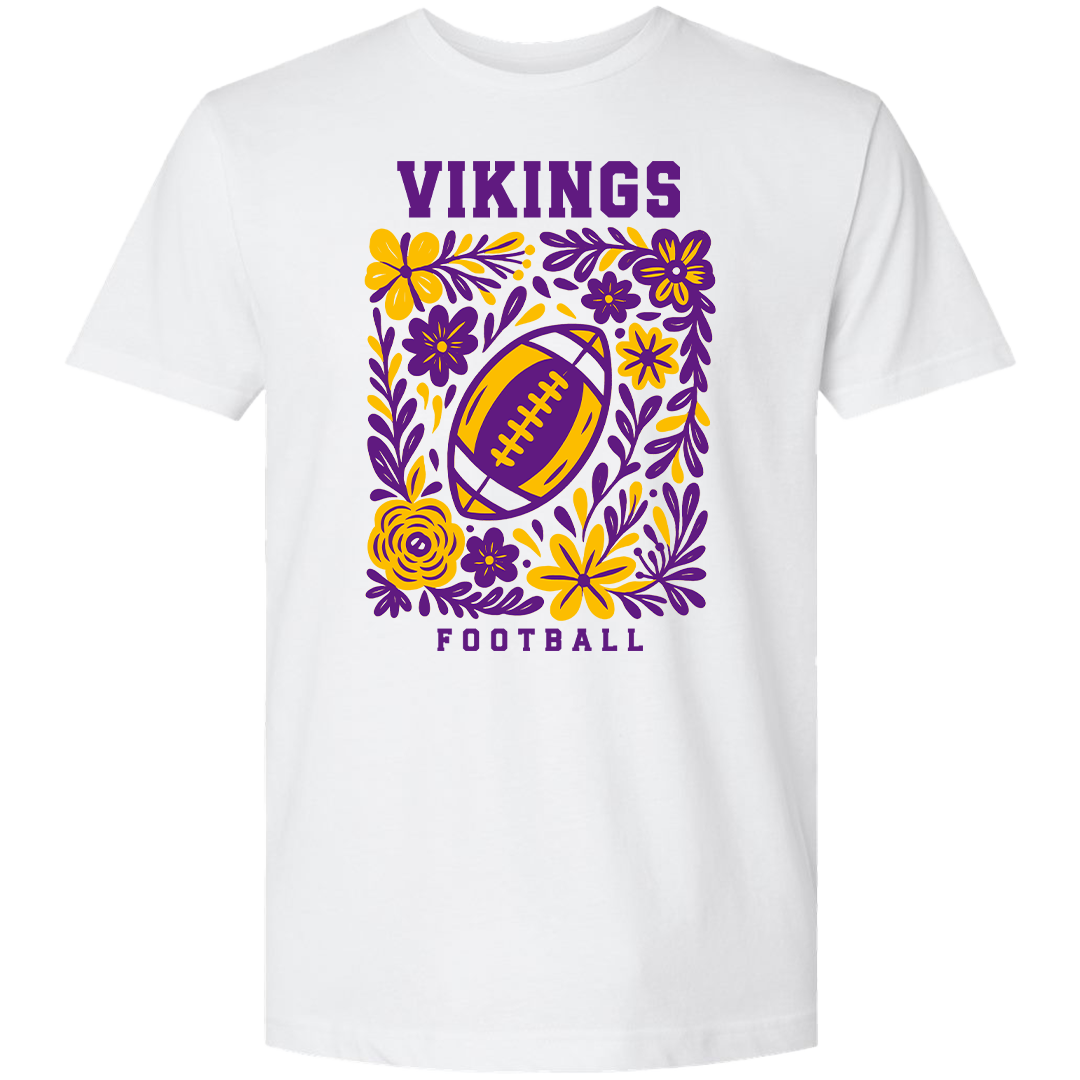 Vikings Floral Adult Tee