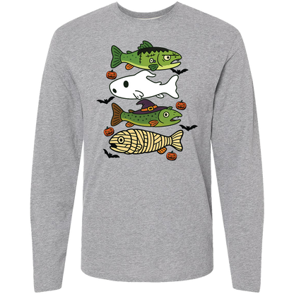Halloween Fish Adult Long Sleeve Tee