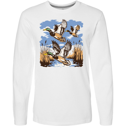 Vintage Ducks Adult Long Sleeve Tee