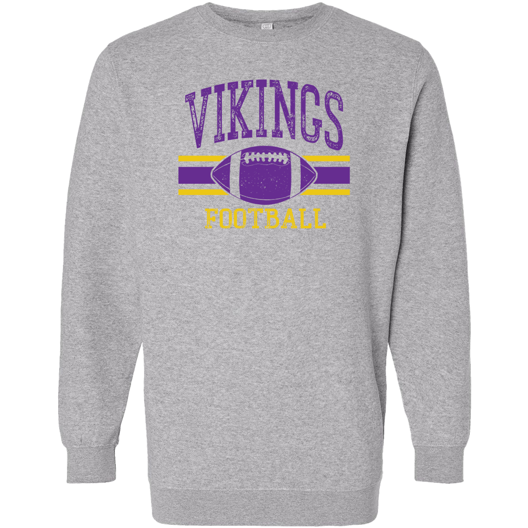 Vikings Football Adult Crew Neck Sweatshirt