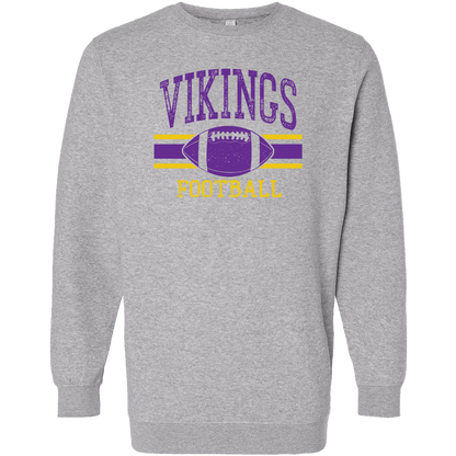 Vikings Football Adult Crew Neck Sweatshirt