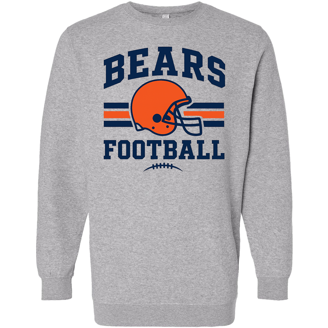 Bears Football Adult Crew Neck Sweatshirt