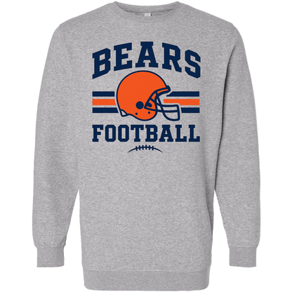 Bears Football Adult Crew Neck Sweatshirt