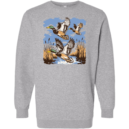 Vintage Ducks Adult Crew Neck Sweatshirt