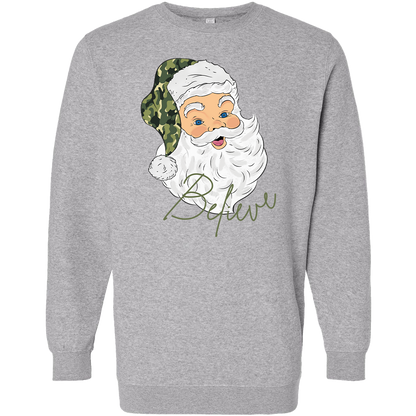 Believe In Santa Adult Crew Neck Sweatshirt