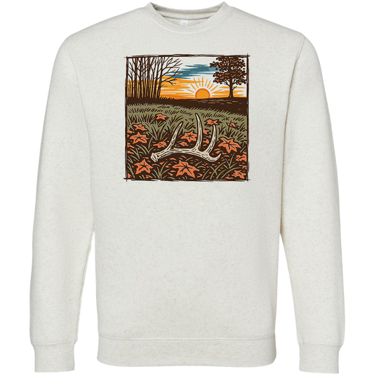 Antler Shed Adult Crew Neck Sweatshirt