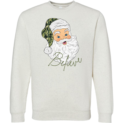 Believe In Santa Adult Crew Neck Sweatshirt
