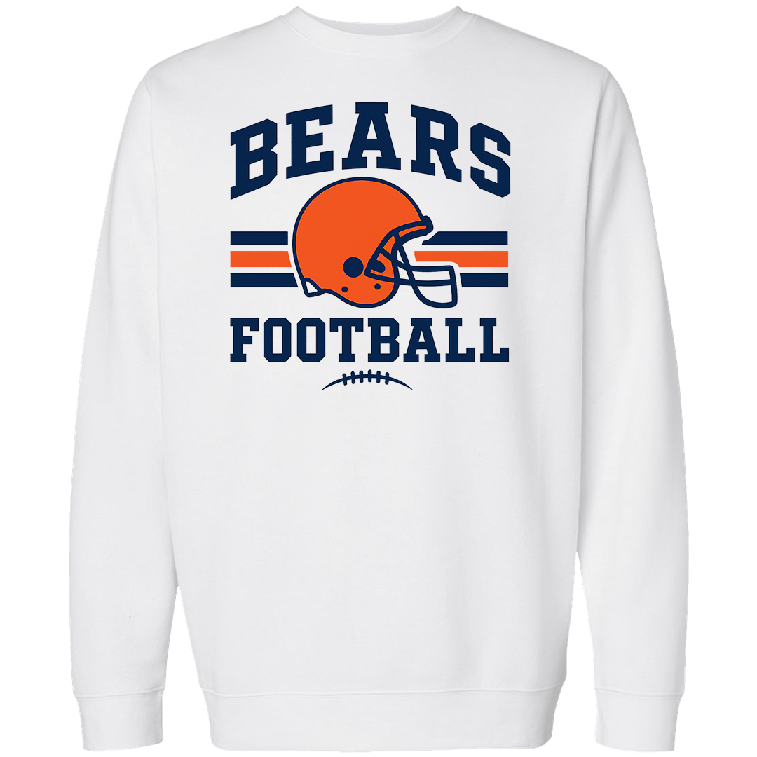 Bears Football Adult Crew Neck Sweatshirt