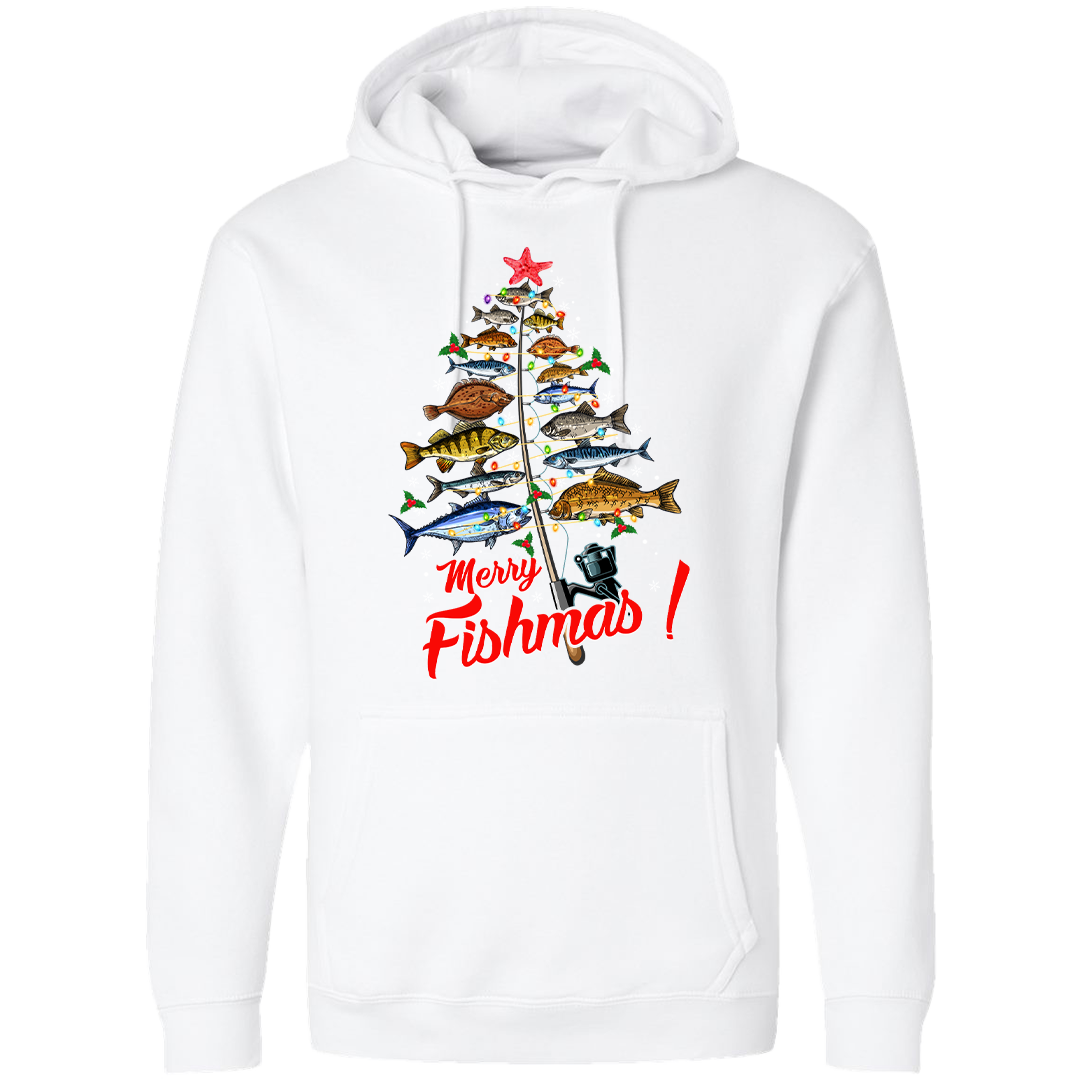Merry Fishmas Adult Hoodie