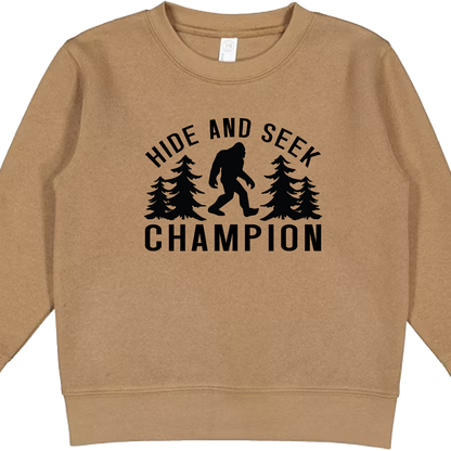 Hide and Seek Sasquatch Toddler Crew Neck Sweatshirt