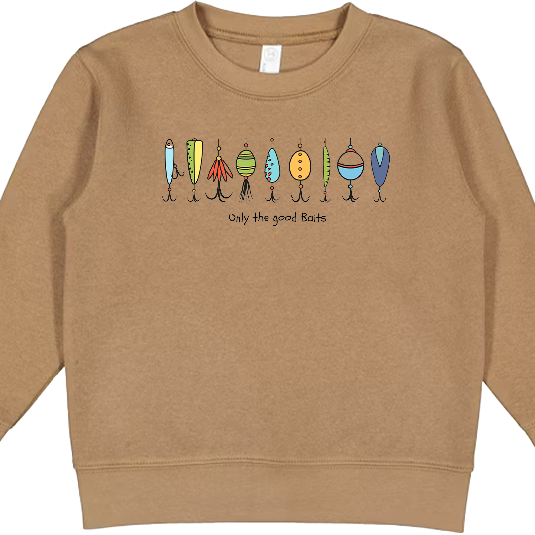 Only The Good Baits Kids Crew Neck Sweatshirt