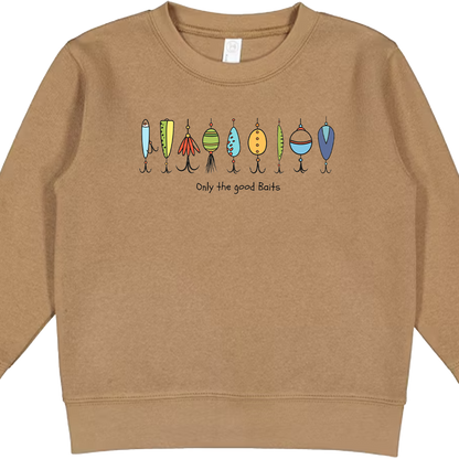 Only The Good Baits Kids Crew Neck Sweatshirt