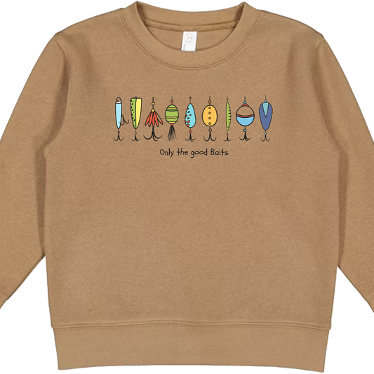 Only The Good Baits Kids Crew Neck Sweatshirt