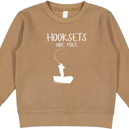 Hooksets Are Free Kids Crew Neck Sweatshirt