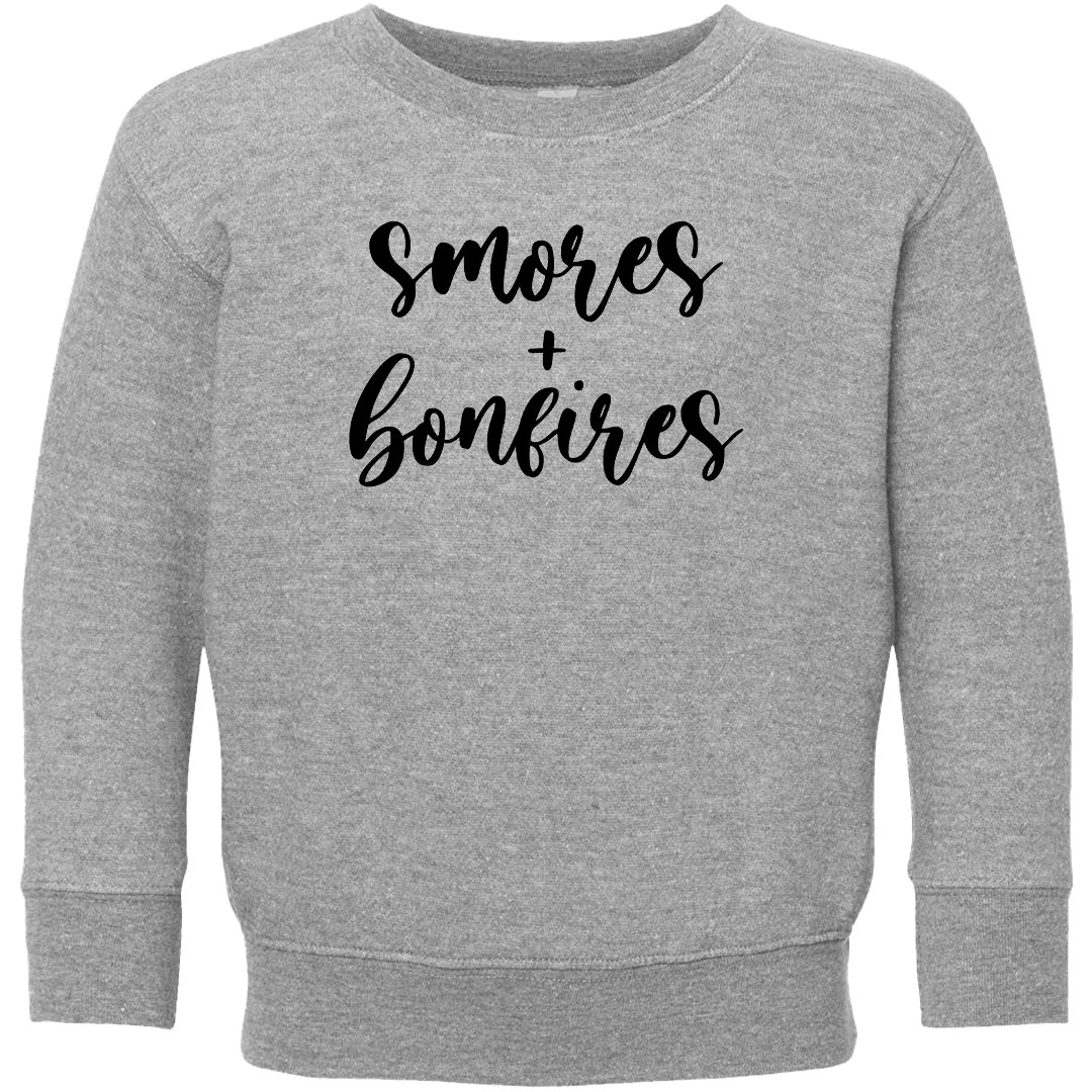 S'mores And Bonfires Kids Crew Neck Sweatshirt