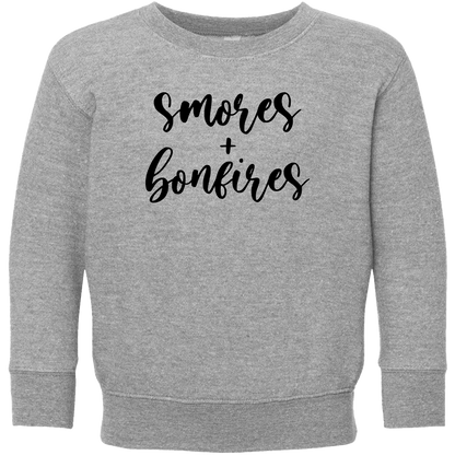 S'mores And Bonfires Kids Crew Neck Sweatshirt