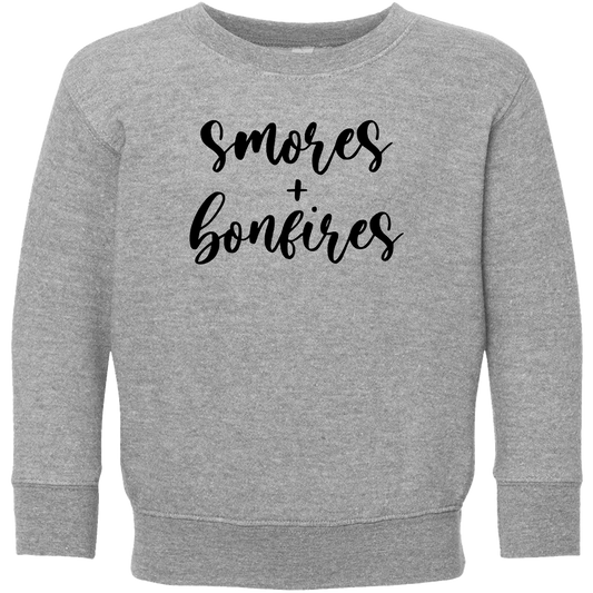 S'mores And Bonfires Kids Crew Neck Sweatshirt