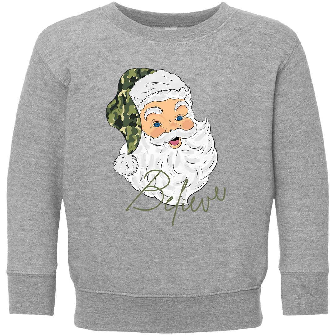 Believe in Santa Toddler Crew Neck Sweatshirt