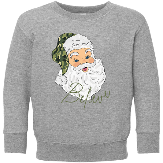 Believe in Santa Toddler Crew Neck Sweatshirt
