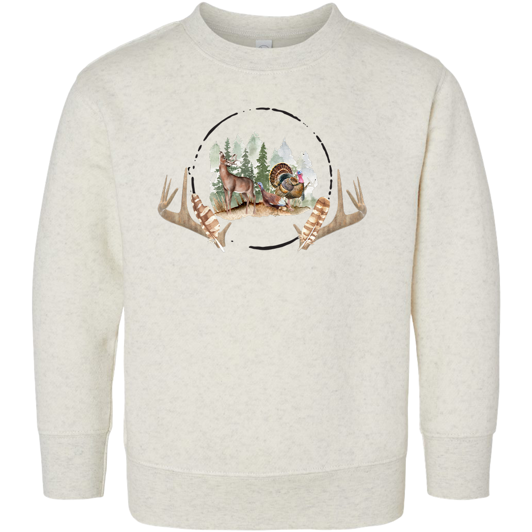 Bucks And Beards Toddler Crew Neck Sweatshirt