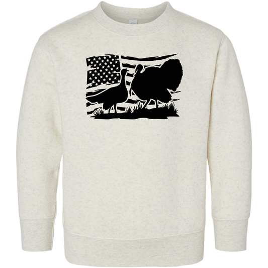 Turkey Flag Kids Crew Neck Sweatshirt