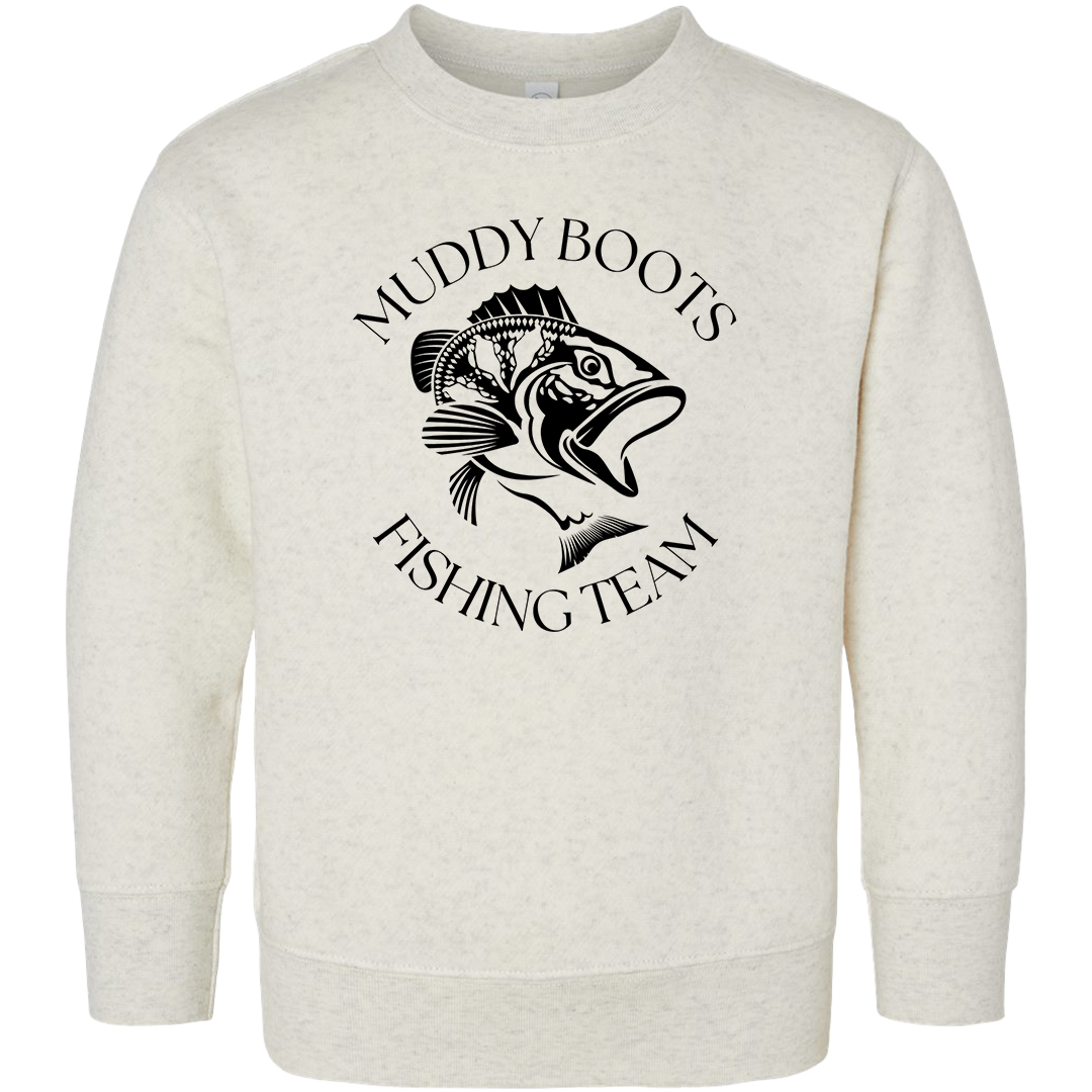 Fishing Team Kids Crew Neck Sweatshirt