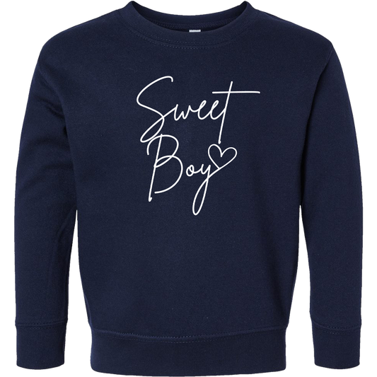 Sweet Boy Toddler Crew Neck Sweatshirt
