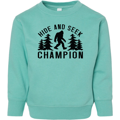 Hide and Seek Sasquatch Kids Crew Neck Sweatshirt