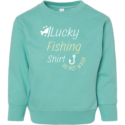 Lucky Fishing Shirt Kids Crew Neck Sweatshirt