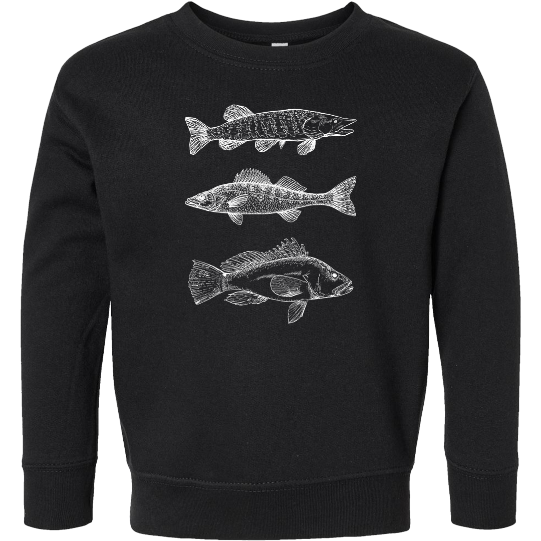 Midwest Fish Toddler Crew Neck Sweatshirt