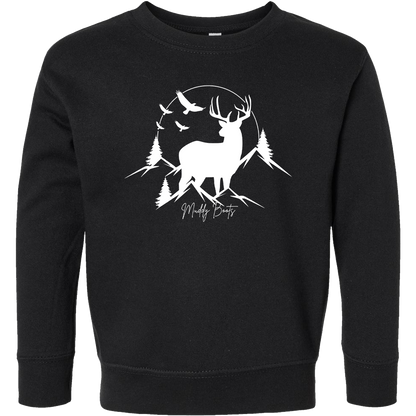 Mountain Deer Toddler Crew Neck Sweatshirt
