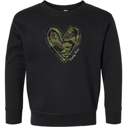 Hidden Heart Kids Crew Neck Sweatshirt