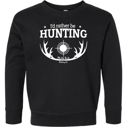 I'd Rather Be Hunting Kids Crew Neck Sweatshirt