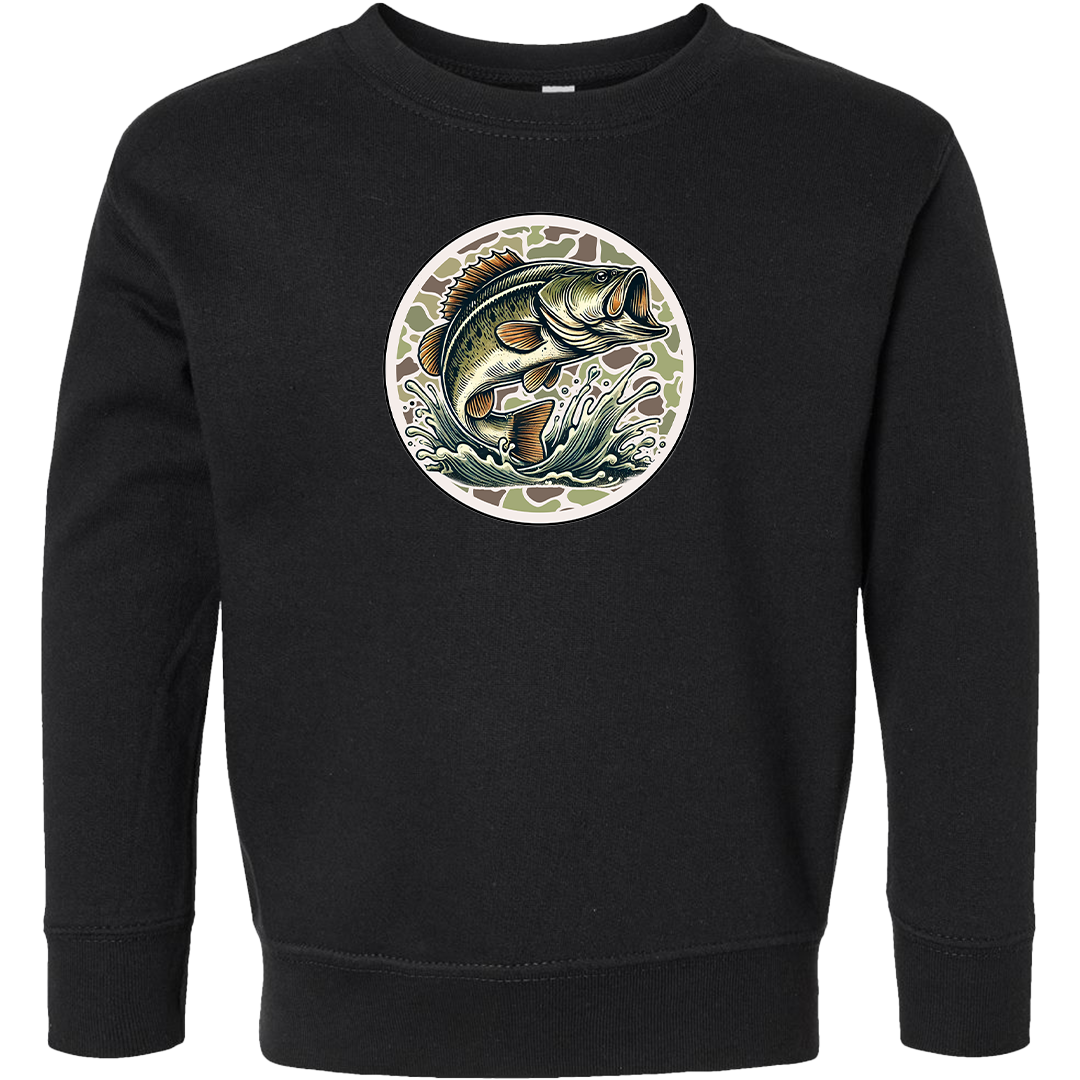 Jumping Bass Toddler Crew Neck Sweatshirt