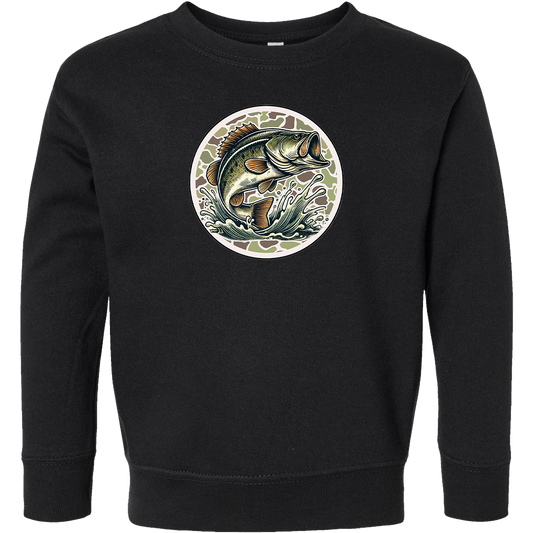 Jumping Bass Toddler Crew Neck Sweatshirt