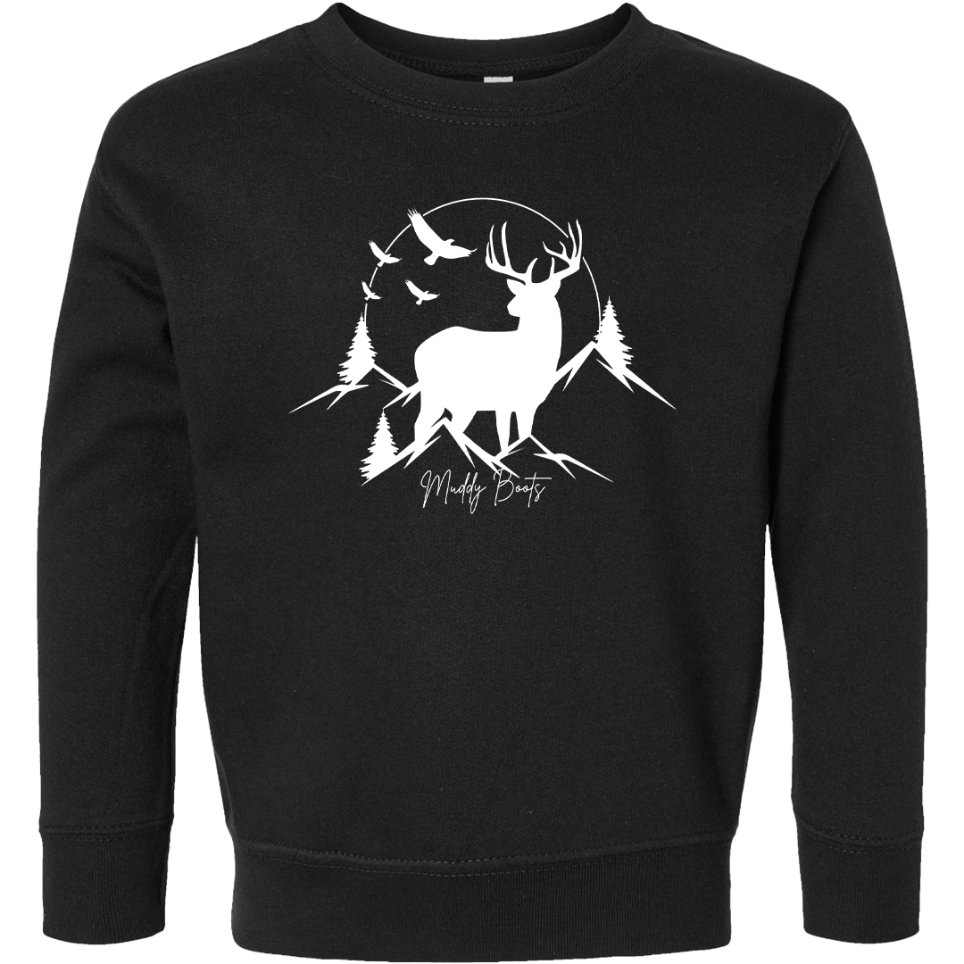 Mountain Deer Kids Crew Neck Sweatshirt