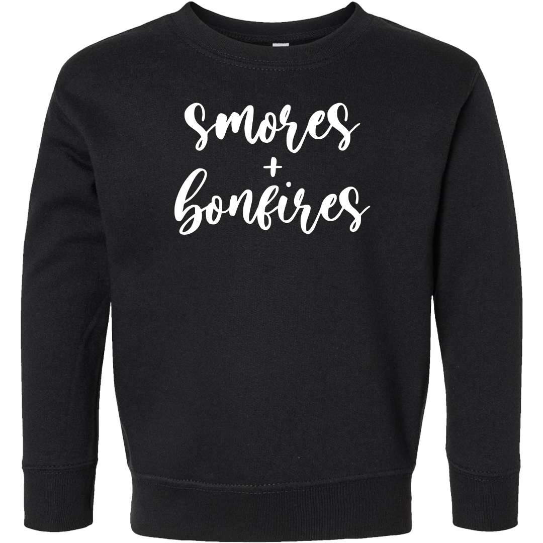 S'mores And Bonfires Kids Crew Neck Sweatshirt