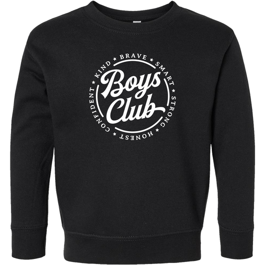 Boys Club Toddler Crew Neck Sweatshirt