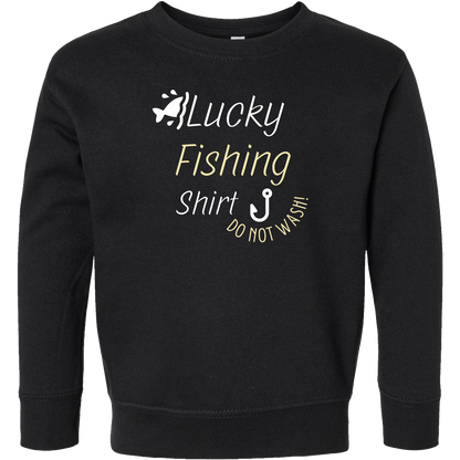 Lucky Fishing Shirt Kids Crew Neck Sweatshirt