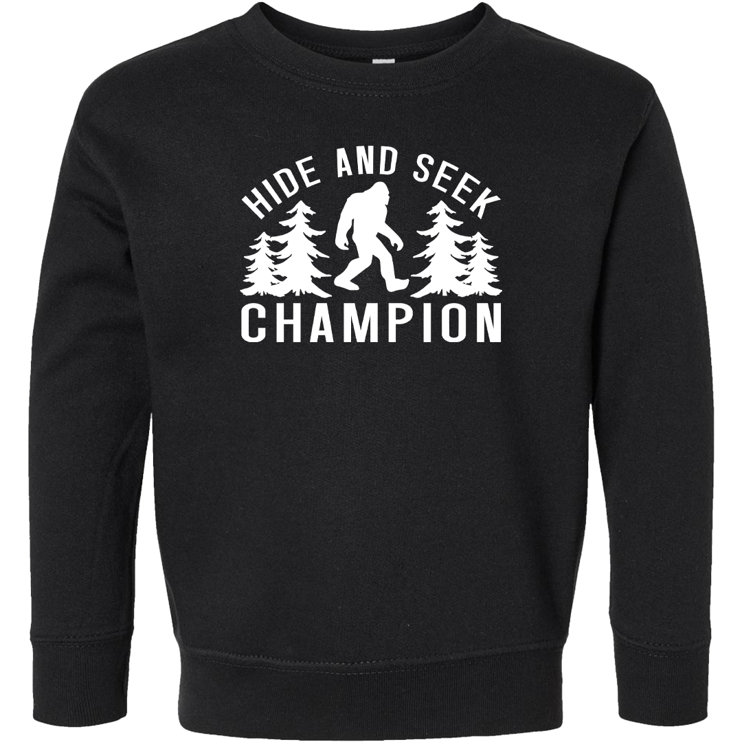 Hide and Seek Sasquatch Toddler Crew Neck Sweatshirt