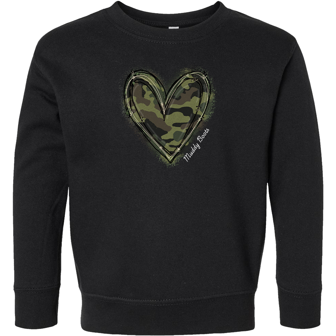 Hidden Heart Toddler Crew Neck Sweatshirt