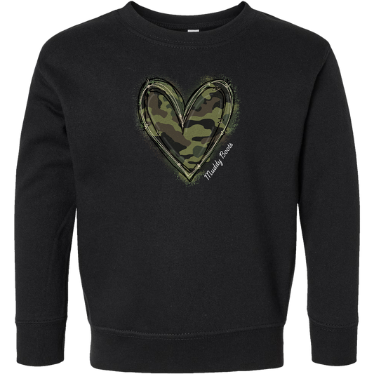 Hidden Heart Toddler Crew Neck Sweatshirt