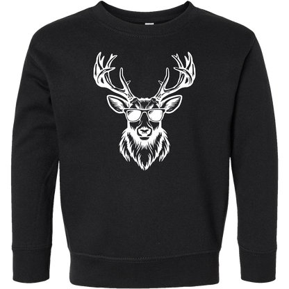 Cool Deer Toddler Crew Neck Sweatshirt
