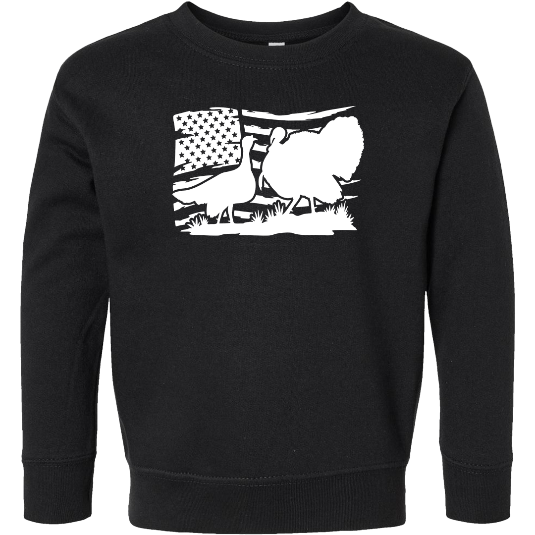 Turkey Flag Kids Crew Neck Sweatshirt