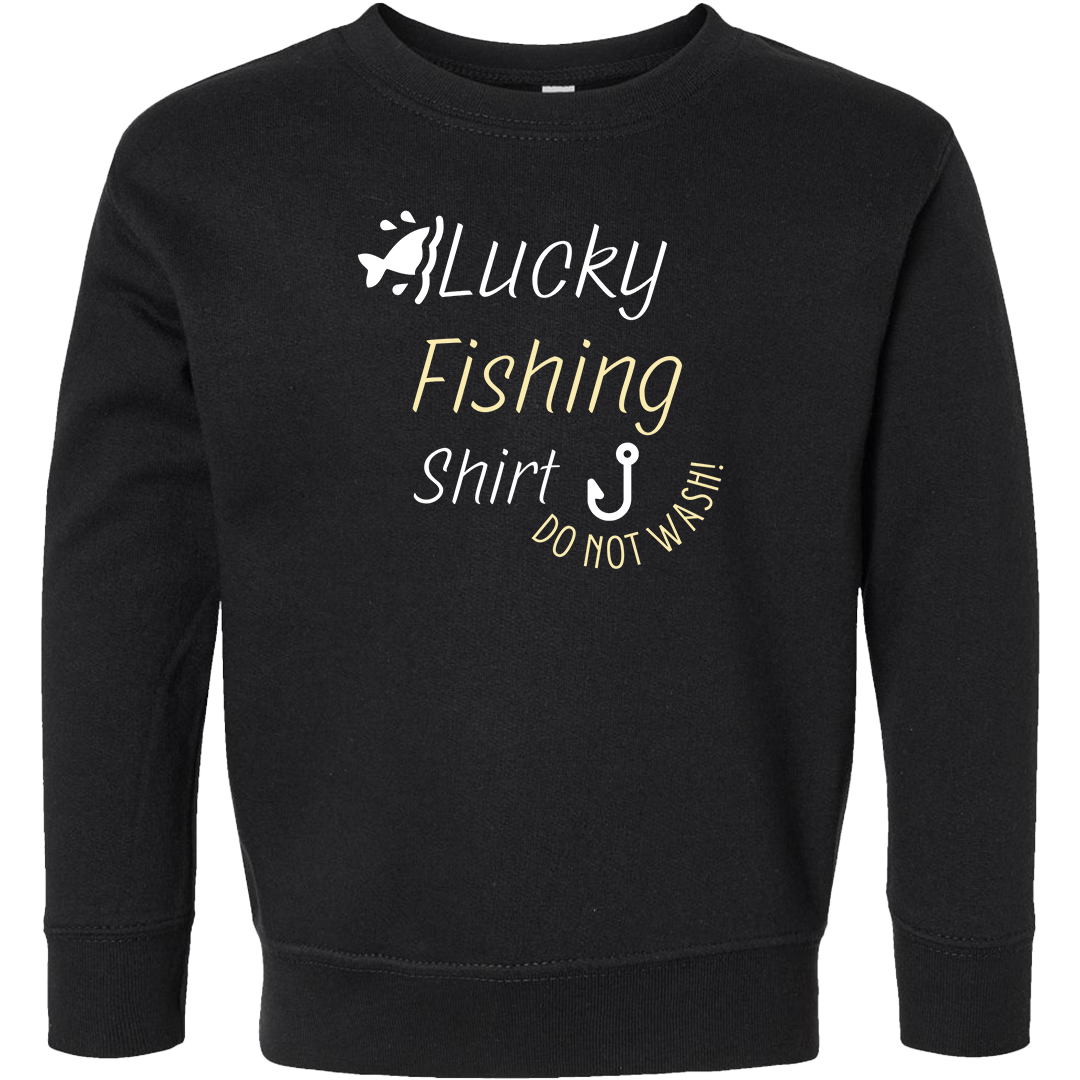 Lucky Fishing Shirt Toddler Crew Neck Sweatshirt