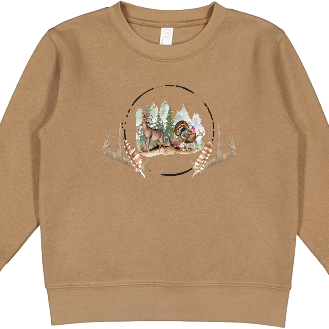 Bucks And Beards Kids Crew Neck Sweatshirt