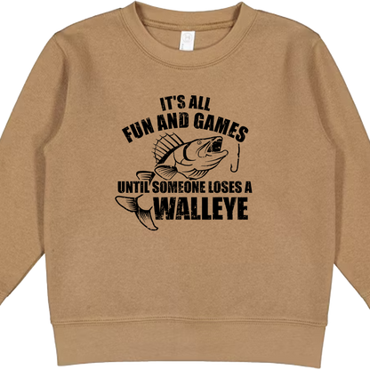 Walleye Games Kids Crew Neck Sweatshirt