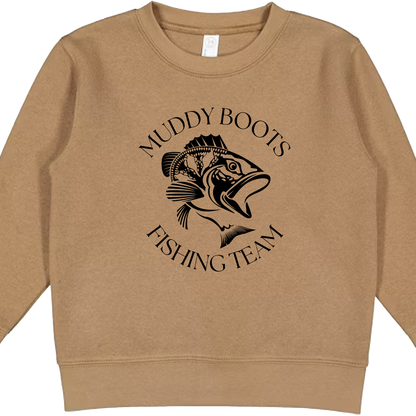Fishing Team Toddler Crew Neck Sweatshirt
