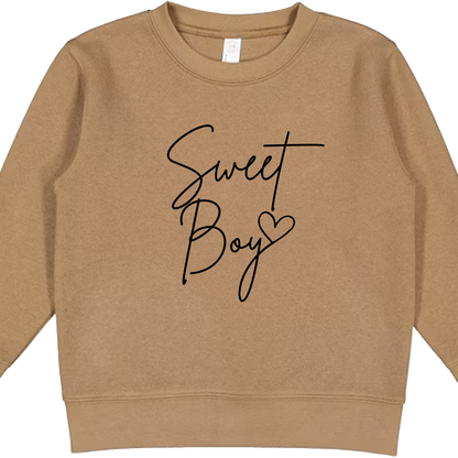 Sweet Boy Kids Crew Neck Sweatshirt